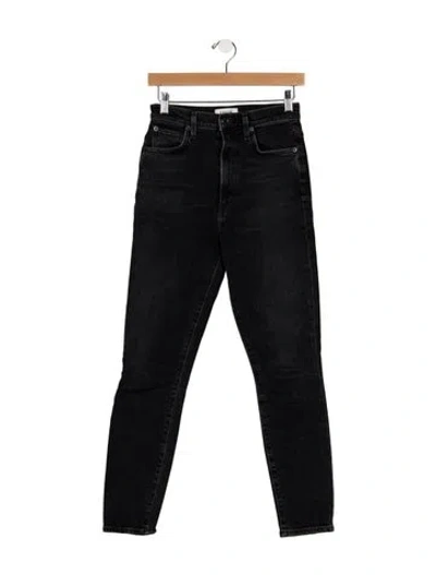 Pre-owned Agolde High-rise Skinny Leg Jeans In Black