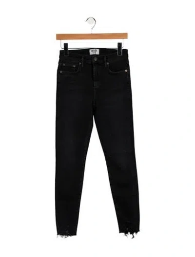 Pre-owned Agolde High-rise Skinny Leg Jeans In Black