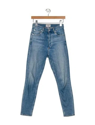 Pre-owned Agolde High-rise Skinny Leg Jeans In Blue