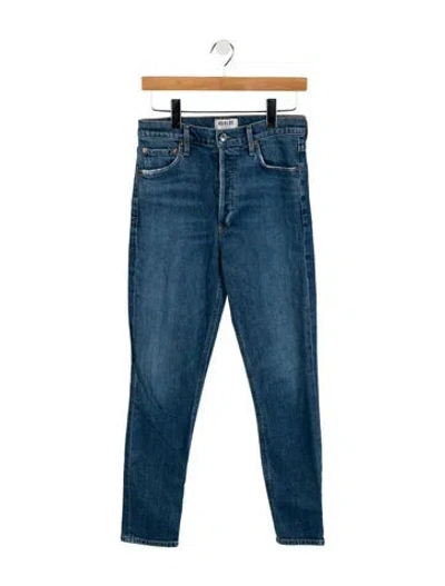 Pre-owned Agolde High-rise Skinny Leg Jeans In Blue