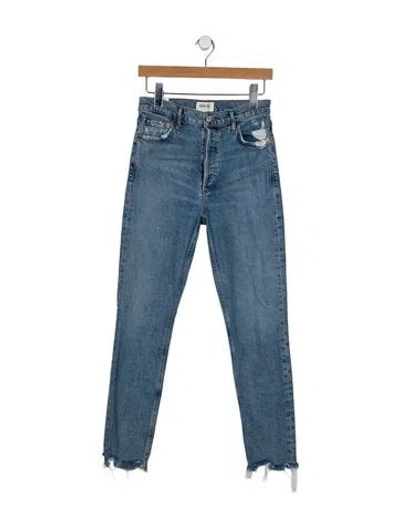 Pre-owned Agolde High-rise Skinny Leg Jeans In Blue