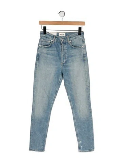 Pre-owned Agolde High-rise Skinny Leg Jeans In Blue