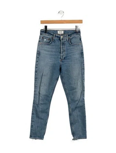 Pre-owned Agolde High-rise Skinny Leg Jeans In Blue