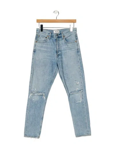 Pre-owned Agolde High-rise Skinny Leg Jeans In Blue