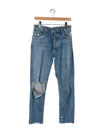 Pre-owned Agolde High-rise Skinny Leg Jeans In Blue