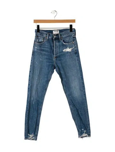 Pre-owned Agolde High-rise Skinny Leg Jeans In Blue