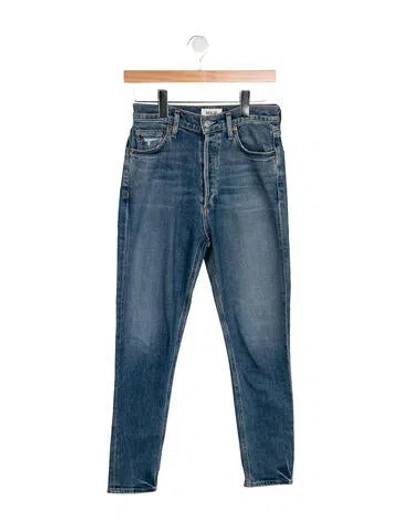 Pre-owned Agolde High-rise Skinny Leg Jeans In Blue