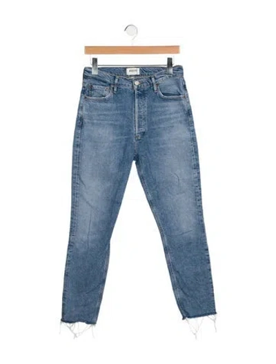 Pre-owned Agolde High-rise Skinny Leg Jeans In Blue