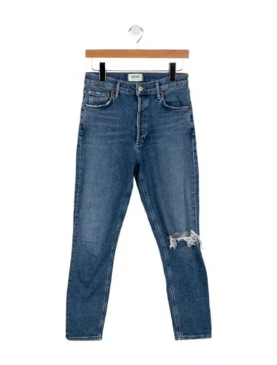 Pre-owned Agolde High-rise Skinny Leg Jeans In Blue