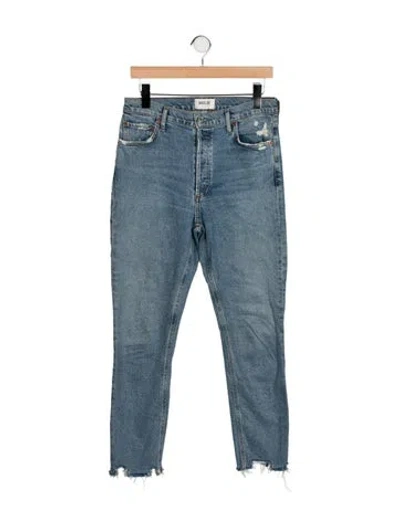 Pre-owned Agolde High-rise Skinny Leg Jeans In Blue