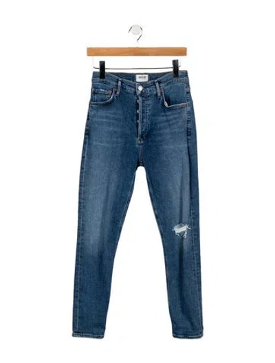 Pre-owned Agolde High-rise Skinny Leg Jeans In Blue