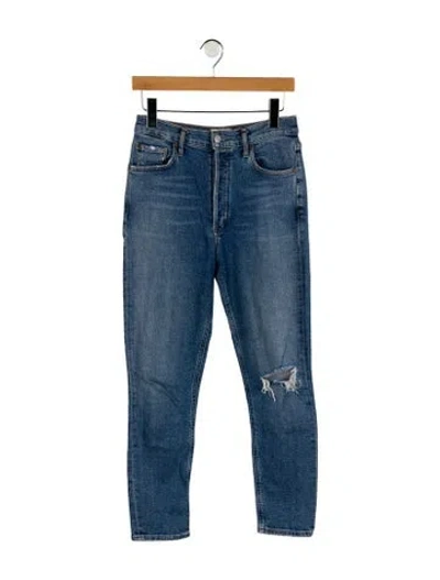 Pre-owned Agolde High-rise Skinny Leg Jeans In Blue
