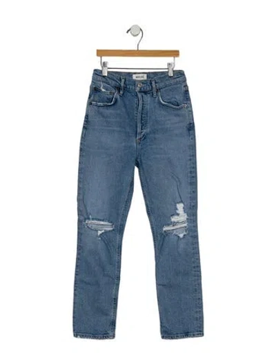 Pre-owned Agolde High-rise Skinny Leg Jeans In Blue