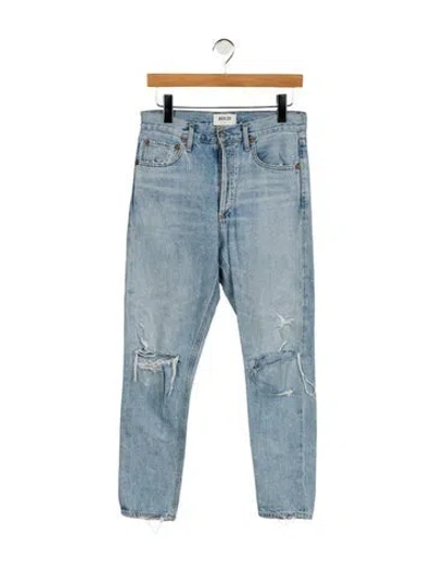 Pre-owned Agolde High-rise Skinny Leg Jeans In Blue