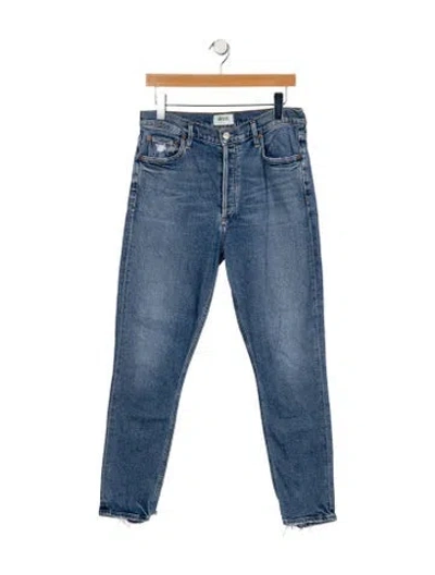 Pre-owned Agolde High-rise Skinny Leg Jeans In Blue