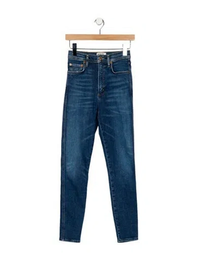 Pre-owned Agolde High-rise Skinny Leg Jeans In Blue