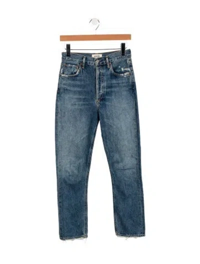 Pre-owned Agolde High-rise Skinny Leg Jeans In Blue