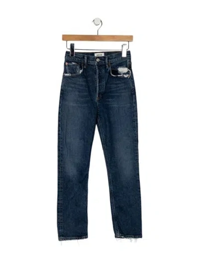 Pre-owned Agolde High-rise Skinny Leg Jeans In Blue