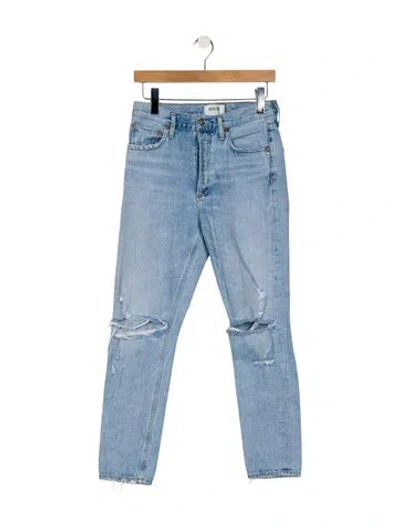 Pre-owned Agolde High-rise Skinny Leg Jeans In Blue