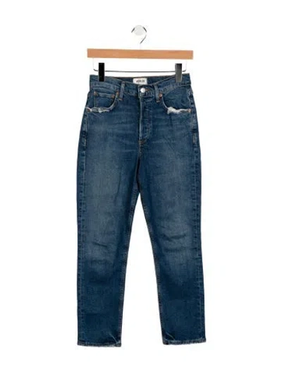 Pre-owned Agolde High-rise Skinny Leg Jeans In Blue
