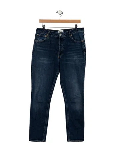 Pre-owned Agolde High-rise Skinny Leg Jeans In Blue