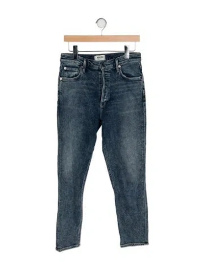 Pre-owned Agolde High-rise Skinny Leg Jeans In Blue