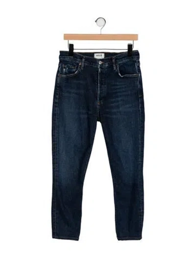 Pre-owned Agolde High-rise Skinny Leg Jeans In Blue
