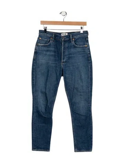 Pre-owned Agolde High-rise Skinny Leg Jeans In Blue