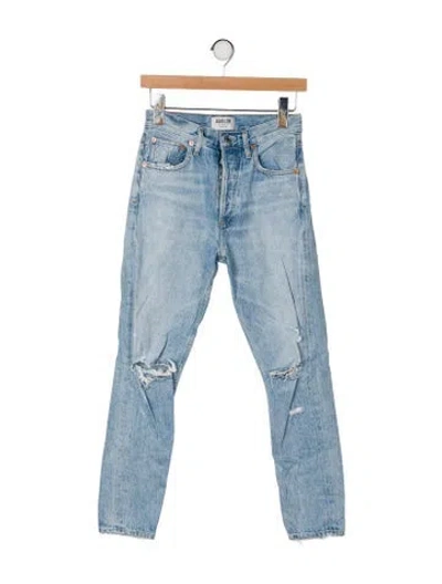 Pre-owned Agolde High-rise Skinny Leg Jeans In Blue