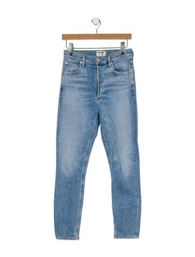 Pre-owned Agolde High-rise Skinny Leg Jeans In Blue