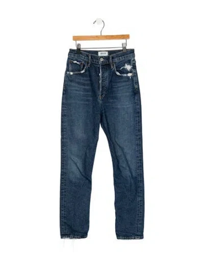 Pre-owned Agolde High-rise Skinny Leg Jeans In Blue