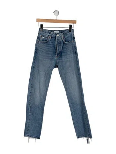 Pre-owned Agolde High-rise Skinny Leg Jeans In Blue