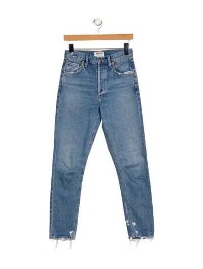 Pre-owned Agolde High-rise Skinny Leg Jeans In Blue