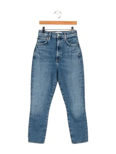 Pre-owned Agolde High-rise Skinny Leg Jeans In Blue