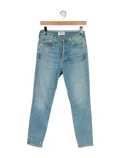 Pre-owned Agolde High-rise Skinny Leg Jeans In Blue