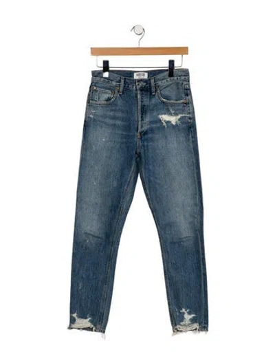 Pre-owned Agolde High-rise Skinny Leg Jeans In Blue