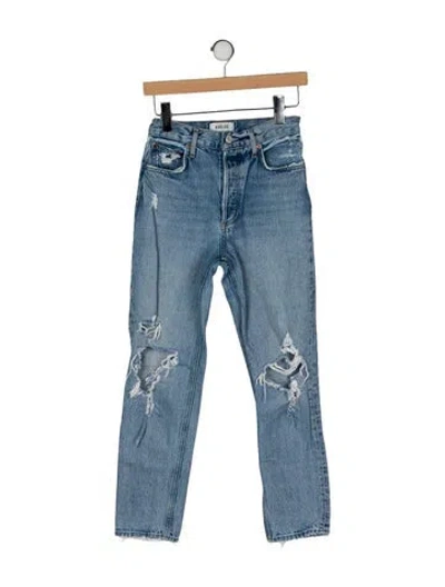 Pre-owned Agolde High-rise Skinny Leg Jeans In Blue