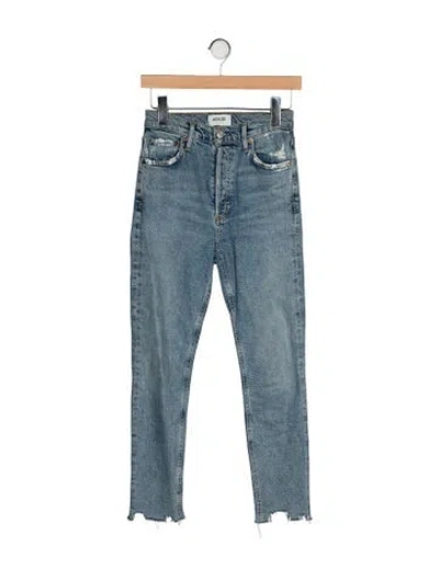 Pre-owned Agolde High-rise Skinny Leg Jeans In Blue