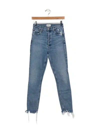 Pre-owned Agolde High-rise Skinny Leg Jeans In Blue