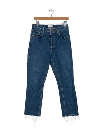 Pre-owned Agolde High-rise Skinny Leg Jeans In Blue