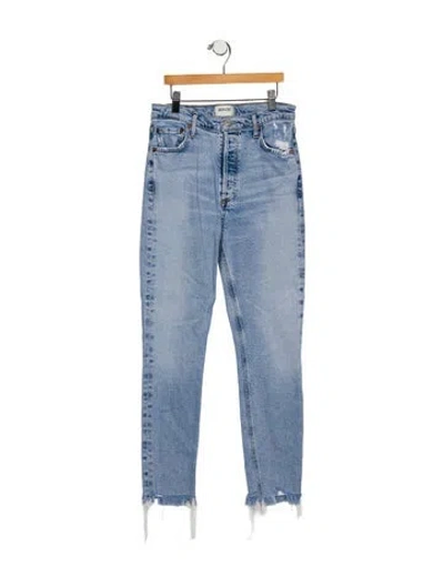 Pre-owned Agolde High-rise Skinny Leg Jeans In Blue