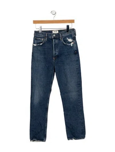 Pre-owned Agolde High-rise Skinny Leg Jeans In Blue