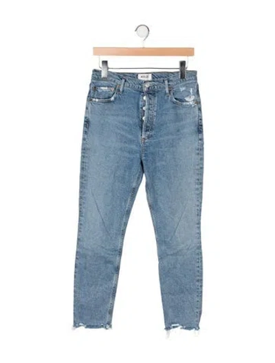 Pre-owned Agolde High-rise Skinny Leg Jeans In Blue
