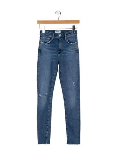 Pre-owned Agolde High-rise Skinny Leg Jeans In Blue
