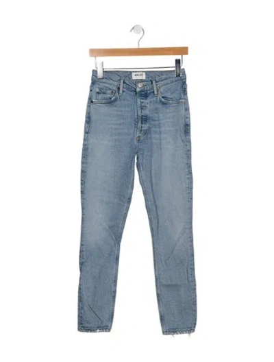 Pre-owned Agolde High-rise Skinny Leg Jeans In Blue