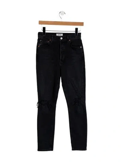 Pre-owned Agolde High-rise Skinny Leg Jeans In Blue