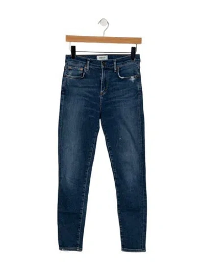 Pre-owned Agolde High-rise Skinny Leg Jeans In Blue