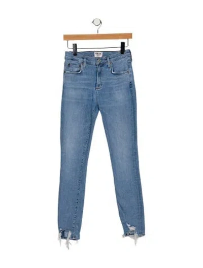 Pre-owned Agolde High-rise Skinny Leg Jeans In Blue