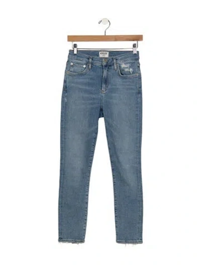 Pre-owned Agolde High-rise Skinny Leg Jeans In Blue
