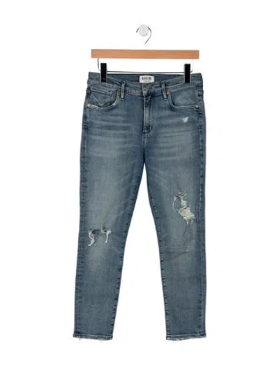 Pre-owned Agolde High-rise Skinny Leg Jeans In Blue